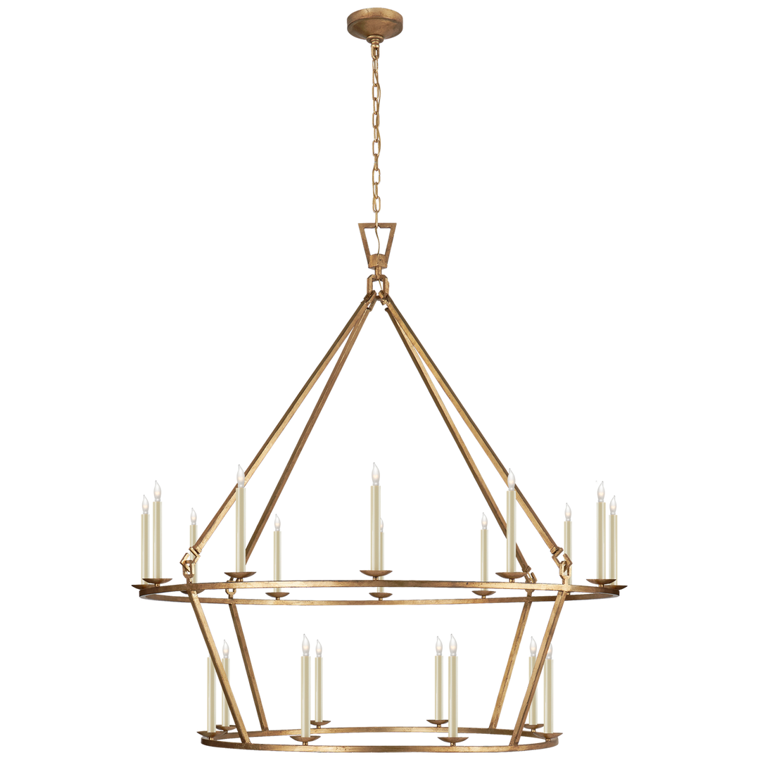 Daylin Ring Chandelier-Visual Comfort-VISUAL-CHC 5199GI-ChandeliersXL-Two-Tier-Gilded Iron-21-France and Son