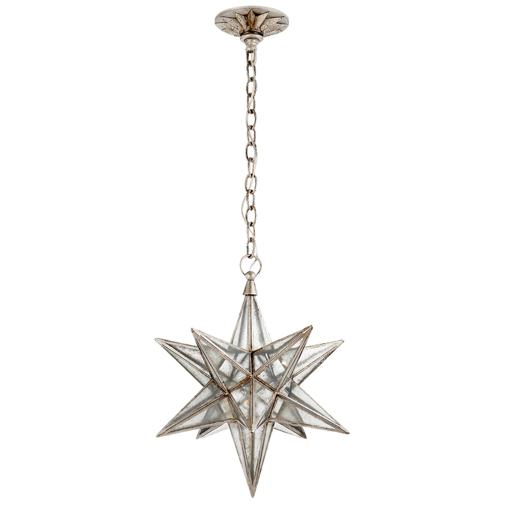 Morrel Star Lantern-Visual Comfort-VISUAL-CHC 5211BSL-AM-ChandeliersMedium-Burnished Silver Leaf-5-France and Son