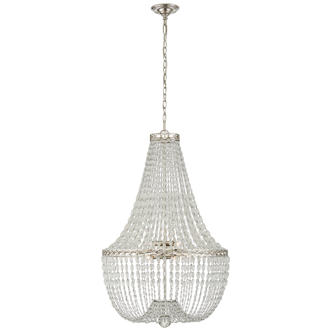 Lindor Basket Form Chandelier-Visual Comfort-VISUAL-CHC 5271PN-CG-ChandeliersPolished Nickel-3-France and Son