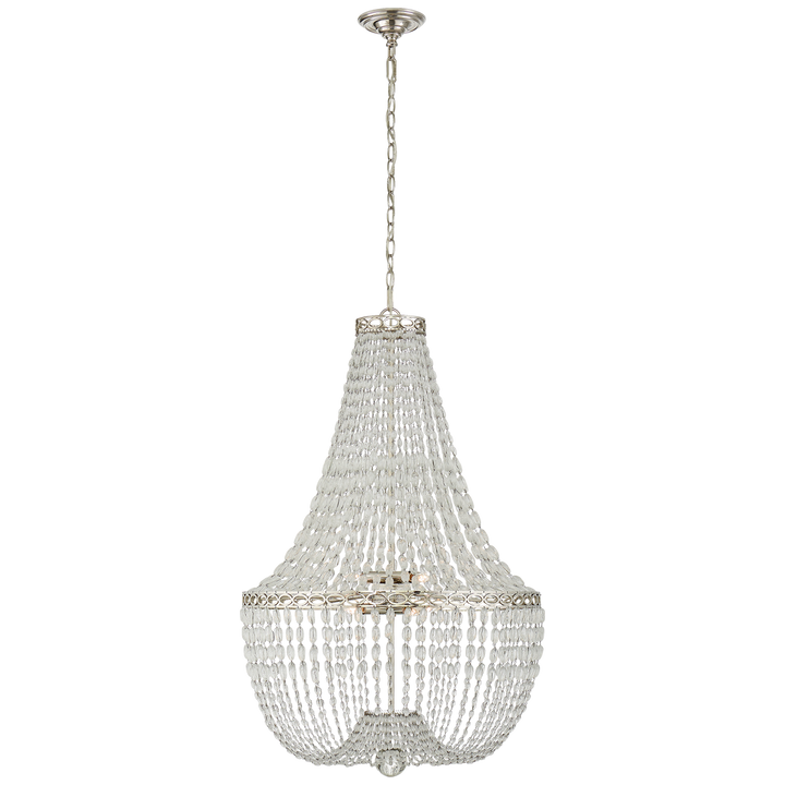 Lindor Basket Form Chandelier-Visual Comfort-VISUAL-CHC 5271PN-CG-ChandeliersPolished Nickel-3-France and Son