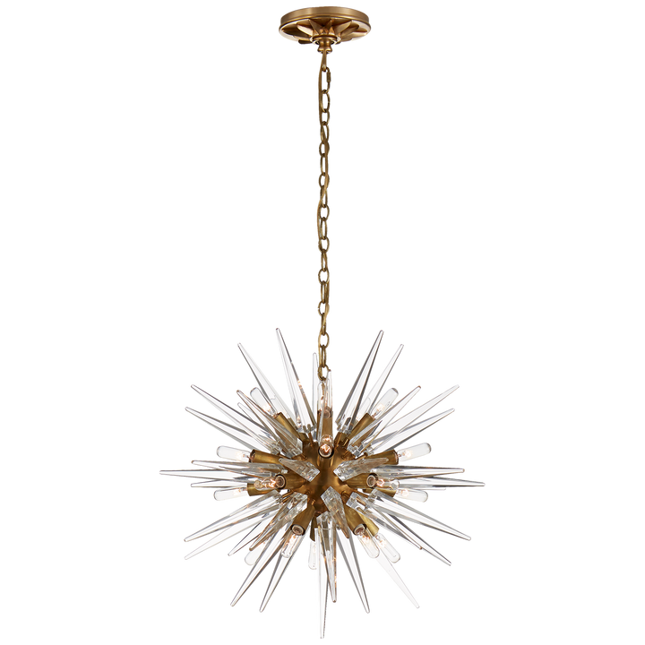 Quintee Sputnik Chandelier-Visual Comfort-VISUAL-CHC 5286AB-CA-ChandeliersSmall-Antique-Burnished Brass-1-France and Son