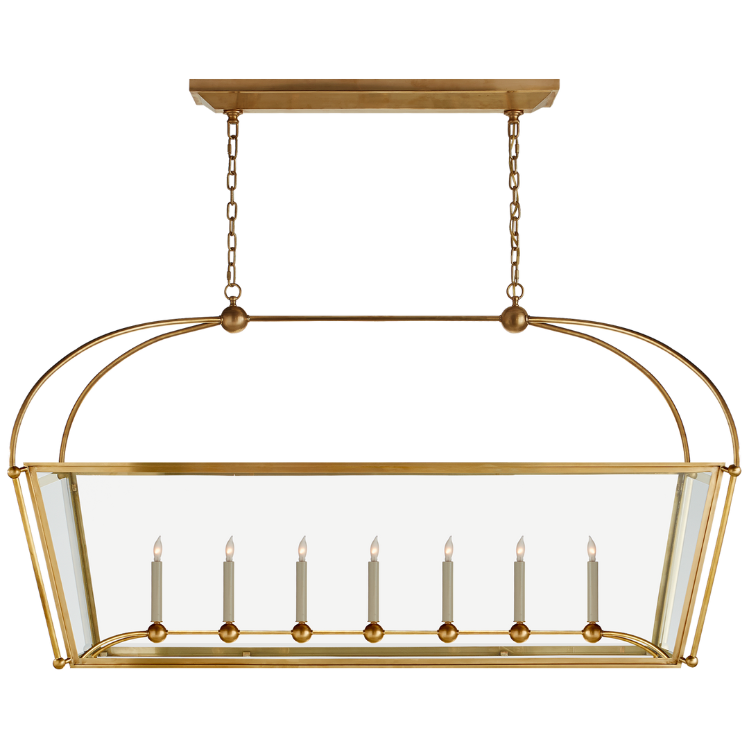 Plan Large Linear Pendant-Visual Comfort-VISUAL-CHC 5438AB-CG-PendantsAntique- Burnished Brass-1-France and Son