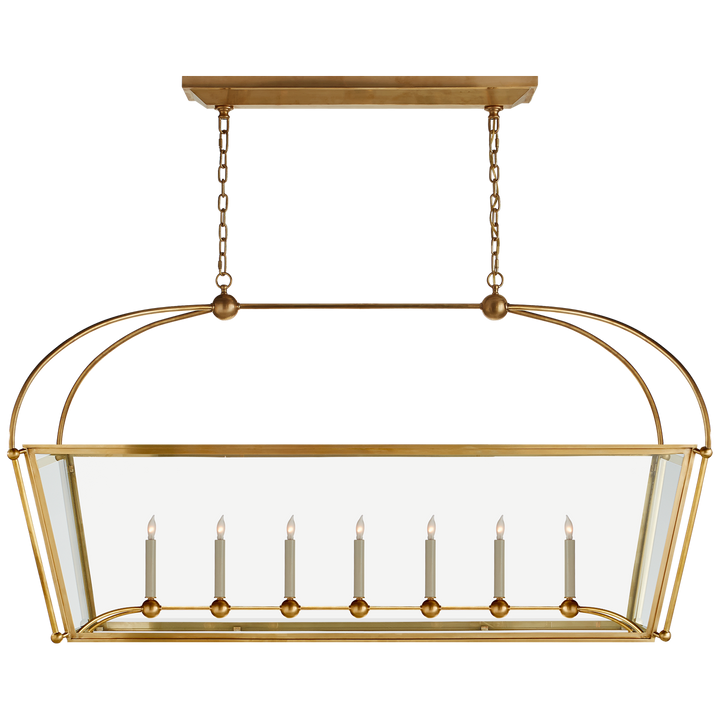 Plan Large Linear Pendant-Visual Comfort-VISUAL-CHC 5438AB-CG-PendantsAntique- Burnished Brass-1-France and Son