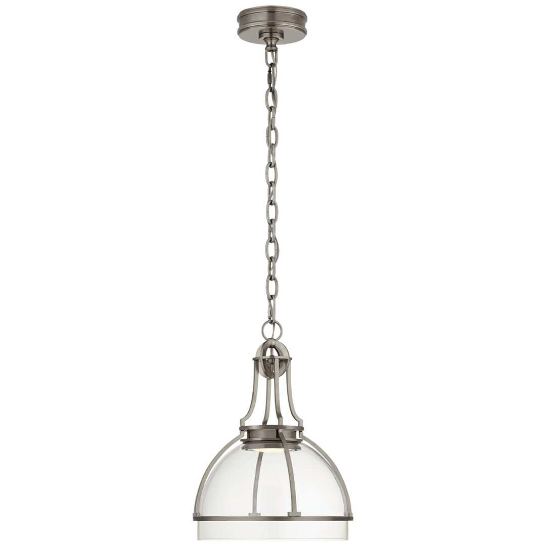 Greek Dome Pendant-Visual Comfort-VISUAL-CHC 5481AN-CG-PendantsMedium-Antique Nickel-Clear Glass-3-France and Son