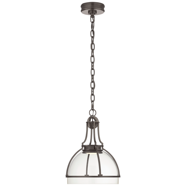 Greek Dome Pendant-Visual Comfort-VISUAL-CHC 5481BZ-CG-PendantsMedium-Bronze-Clear Glass-5-France and Son