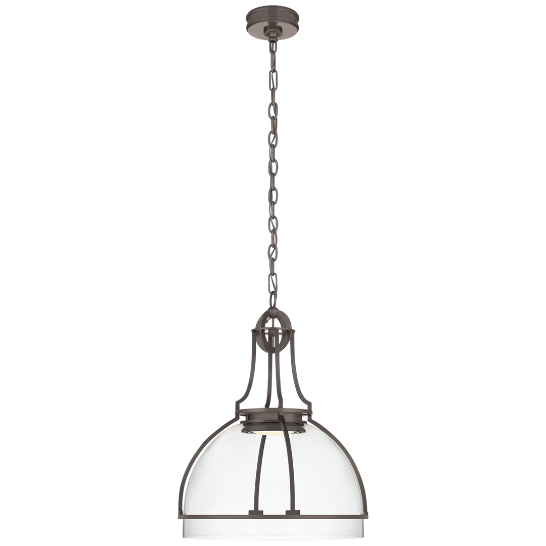 Greek Dome Pendant-Visual Comfort-VISUAL-CHC 5482BZ-CG-PendantsLarge-Bronze-Clear Glass-13-France and Son