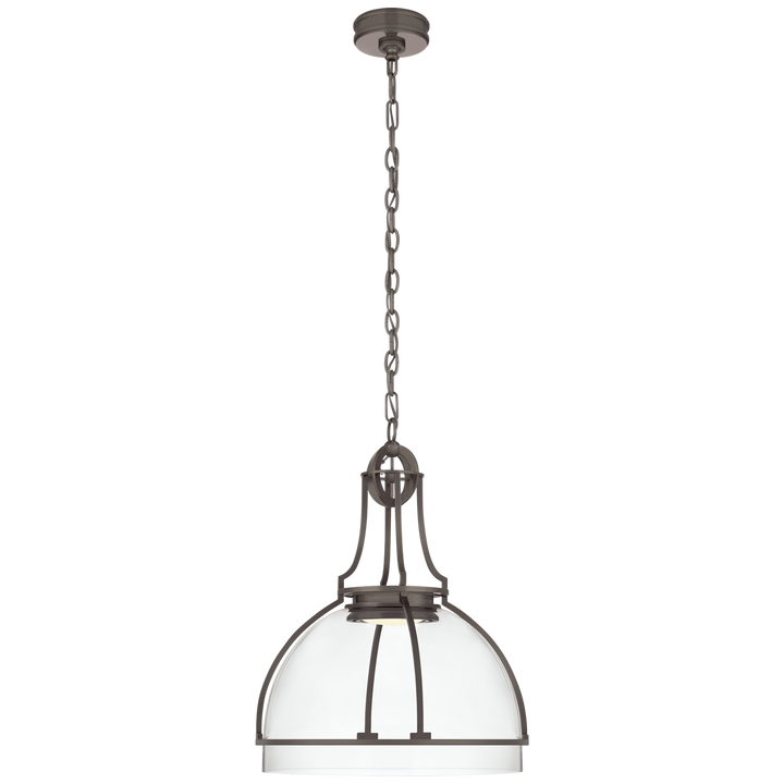 Greek Dome Pendant-Visual Comfort-VISUAL-CHC 5482BZ-CG-PendantsLarge-Bronze-Clear Glass-13-France and Son