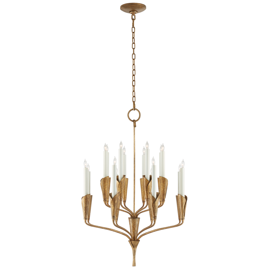 Anini Chandelier-Visual Comfort-VISUAL-CHC 5501GI-ChandeliersSmall-Gilded Iron-2-France and Son
