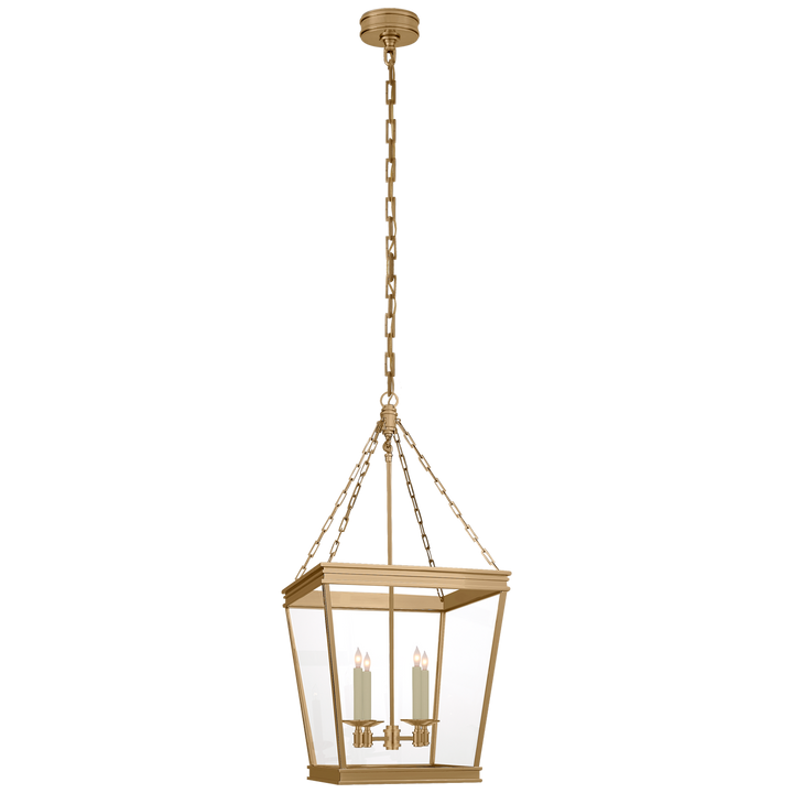 Loretta Square Lantern-Visual Comfort-VISUAL-CHC 5611AB-CG-PendantsMedium-Antique- Burnished Brass-5-France and Son