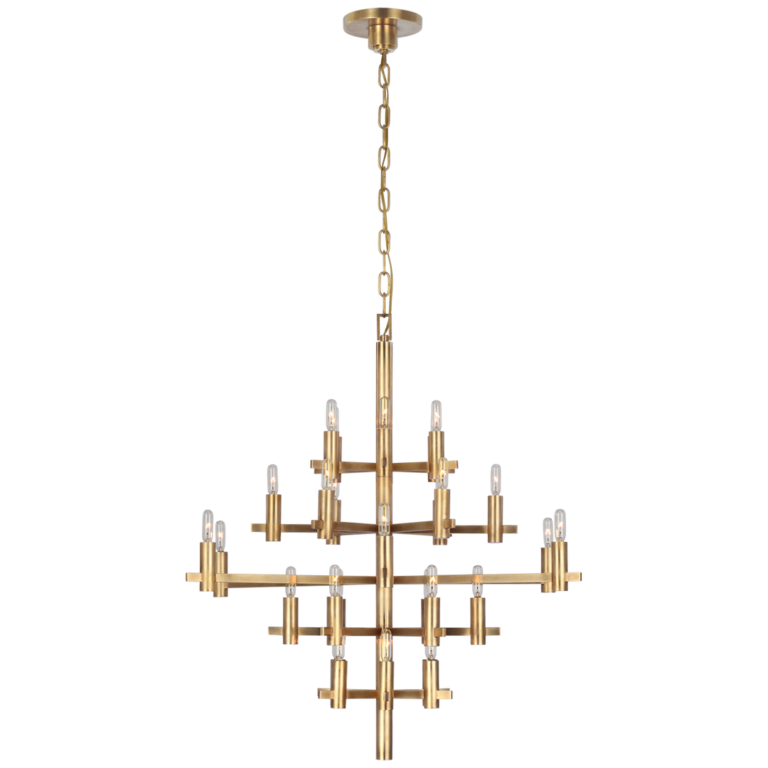 Shoshana Chandelier-Visual Comfort-VISUAL-CHC 5630AB-ChandeliersMedium-Antique-Burnished Brass-None-1-France and Son