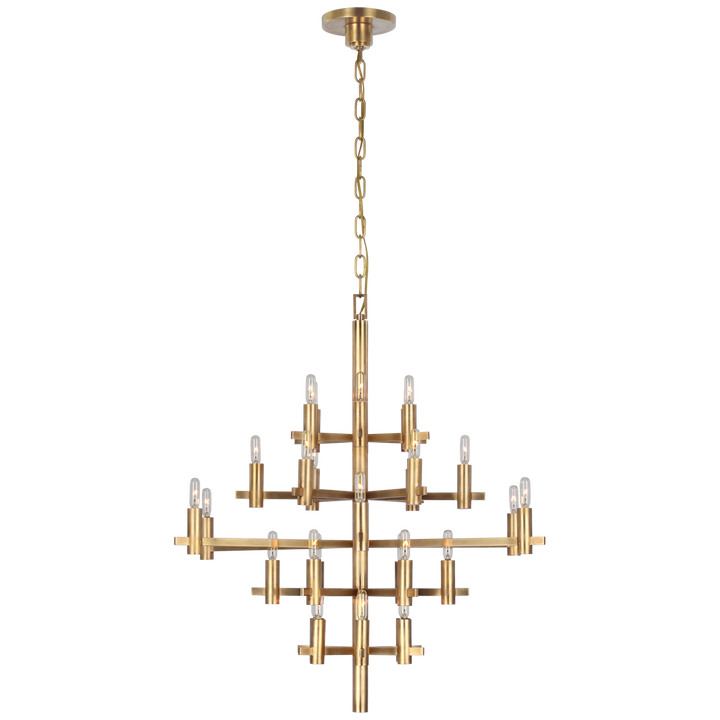 Shoshana Chandelier-Visual Comfort-VISUAL-CHC 5630AB-ChandeliersMedium-Antique-Burnished Brass-None-1-France and Son