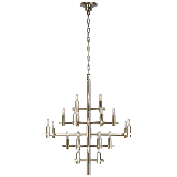 Shoshana Chandelier-Visual Comfort-VISUAL-CHC 5630PN-ChandeliersMedium-Polished Nickel-None-5-France and Son