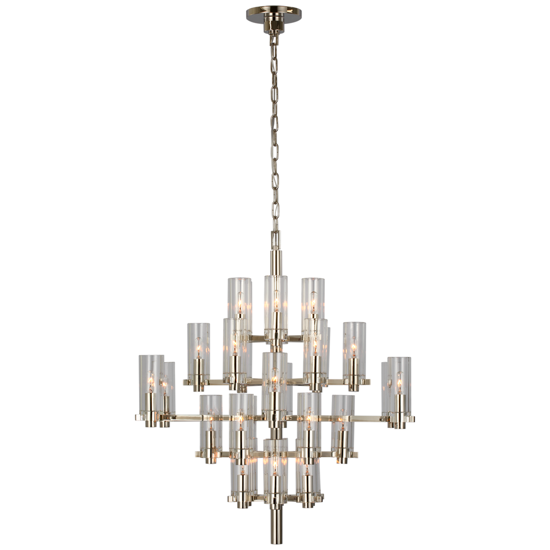 Shoshana Chandelier-Visual Comfort-VISUAL-CHC 5630AB-CG-ChandeliersMedium-Antique-Burnished Brass-Clear Glass-2-France and Son