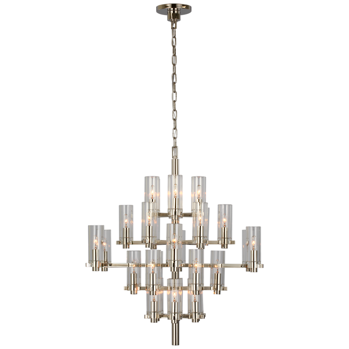 Shoshana Chandelier-Visual Comfort-VISUAL-CHC 5630AB-CG-ChandeliersMedium-Antique-Burnished Brass-Clear Glass-2-France and Son