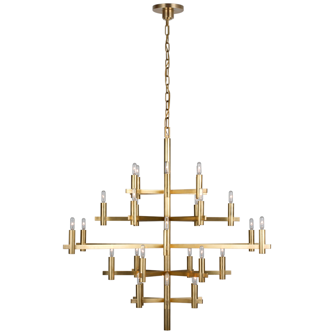 Shoshana Chandelier-Visual Comfort-VISUAL-CHC 5632AB-ChandeliersLarge-Antique-Burnished Brass-None-7-France and Son