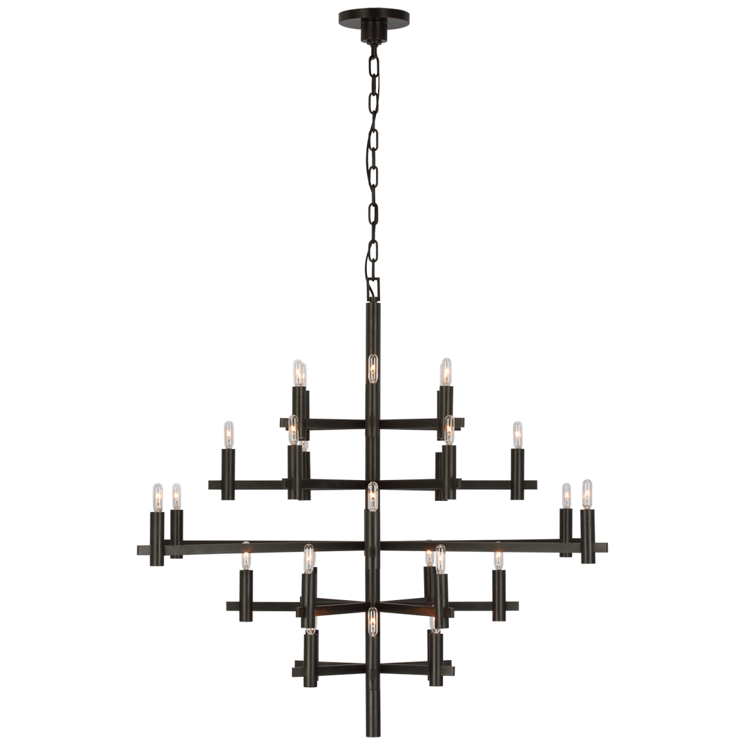 Shoshana Chandelier-Visual Comfort-VISUAL-CHC 5632BZ-ChandeliersLarge-Bronze-None-9-France and Son