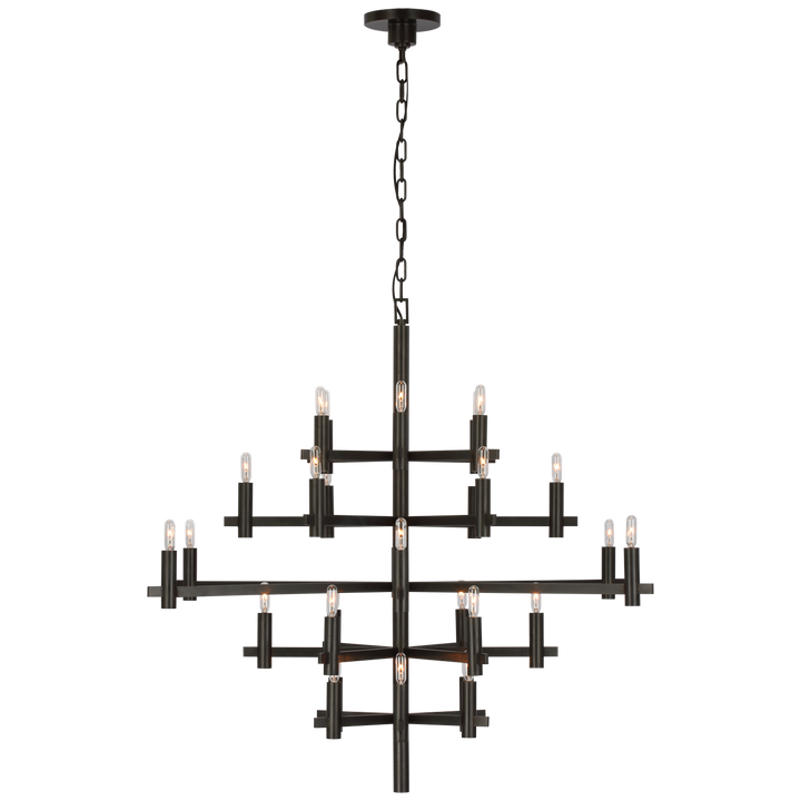 Shoshana Chandelier-Visual Comfort-VISUAL-CHC 5632BZ-ChandeliersLarge-Bronze-None-9-France and Son