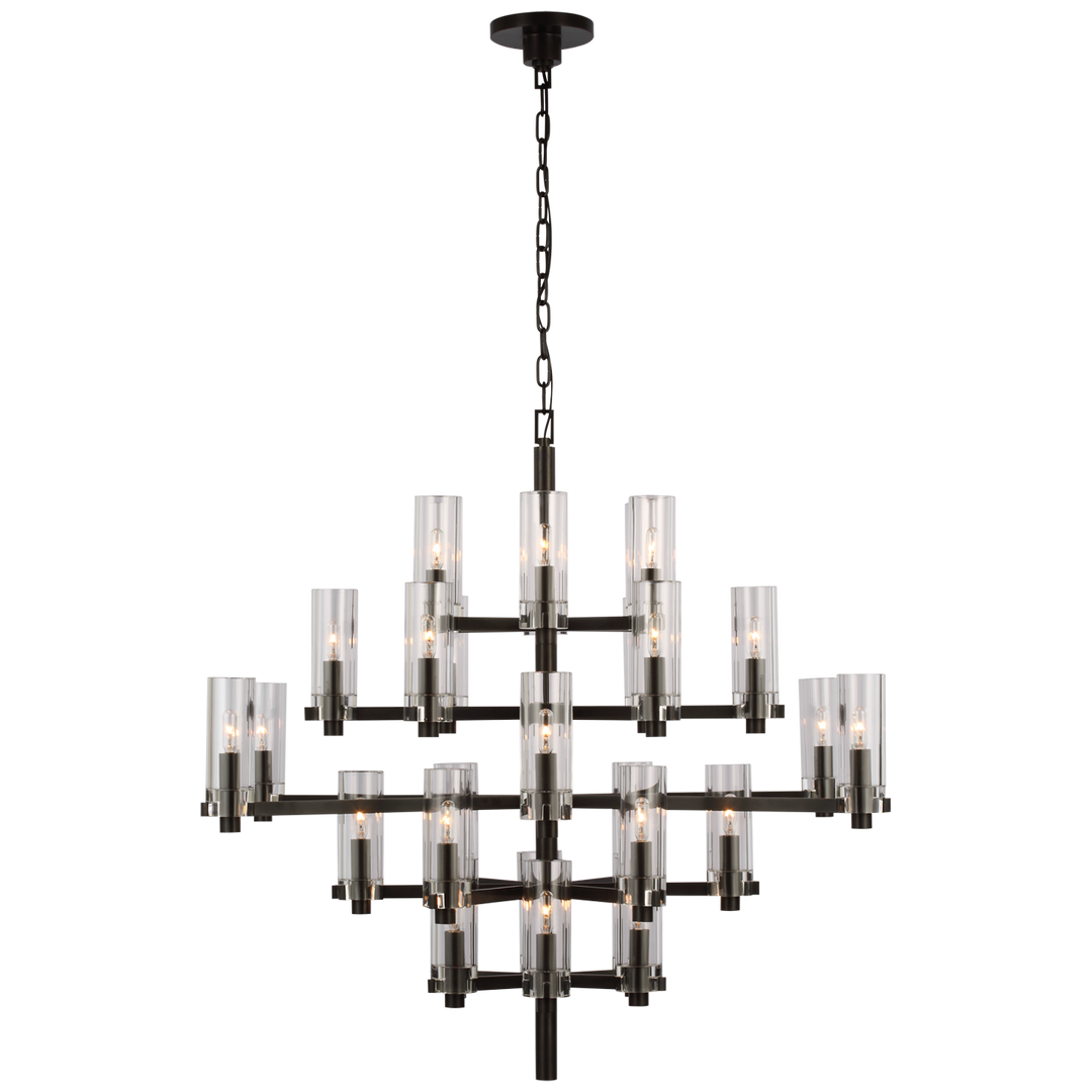 Shoshana Chandelier-Visual Comfort-VISUAL-CHC 5632BZ-CG-ChandeliersLarge-Bronze-Clear Glass-10-France and Son