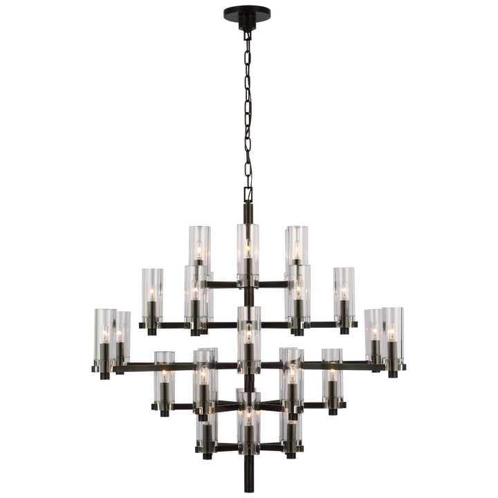 Shoshana Chandelier-Visual Comfort-VISUAL-CHC 5632BZ-CG-ChandeliersLarge-Bronze-Clear Glass-10-France and Son