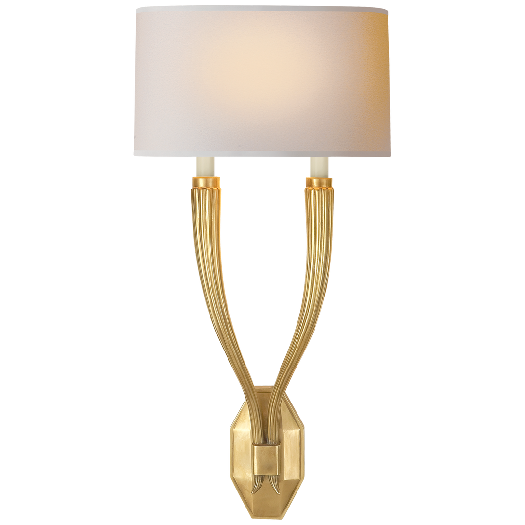 Rotem Sconce-Visual Comfort-VISUAL-CHD 2461AB-NP-Wall LightingDouble-Antique-Burnished Brass-8-France and Son