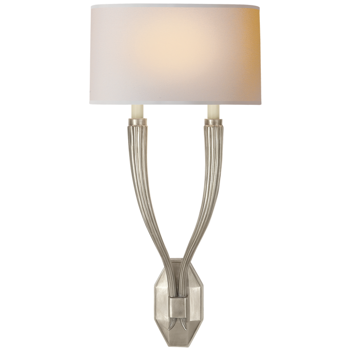 Rotem Sconce-Visual Comfort-VISUAL-CHD 2461AN-NP-Wall LightingDouble-Antique Nickel-9-France and Son
