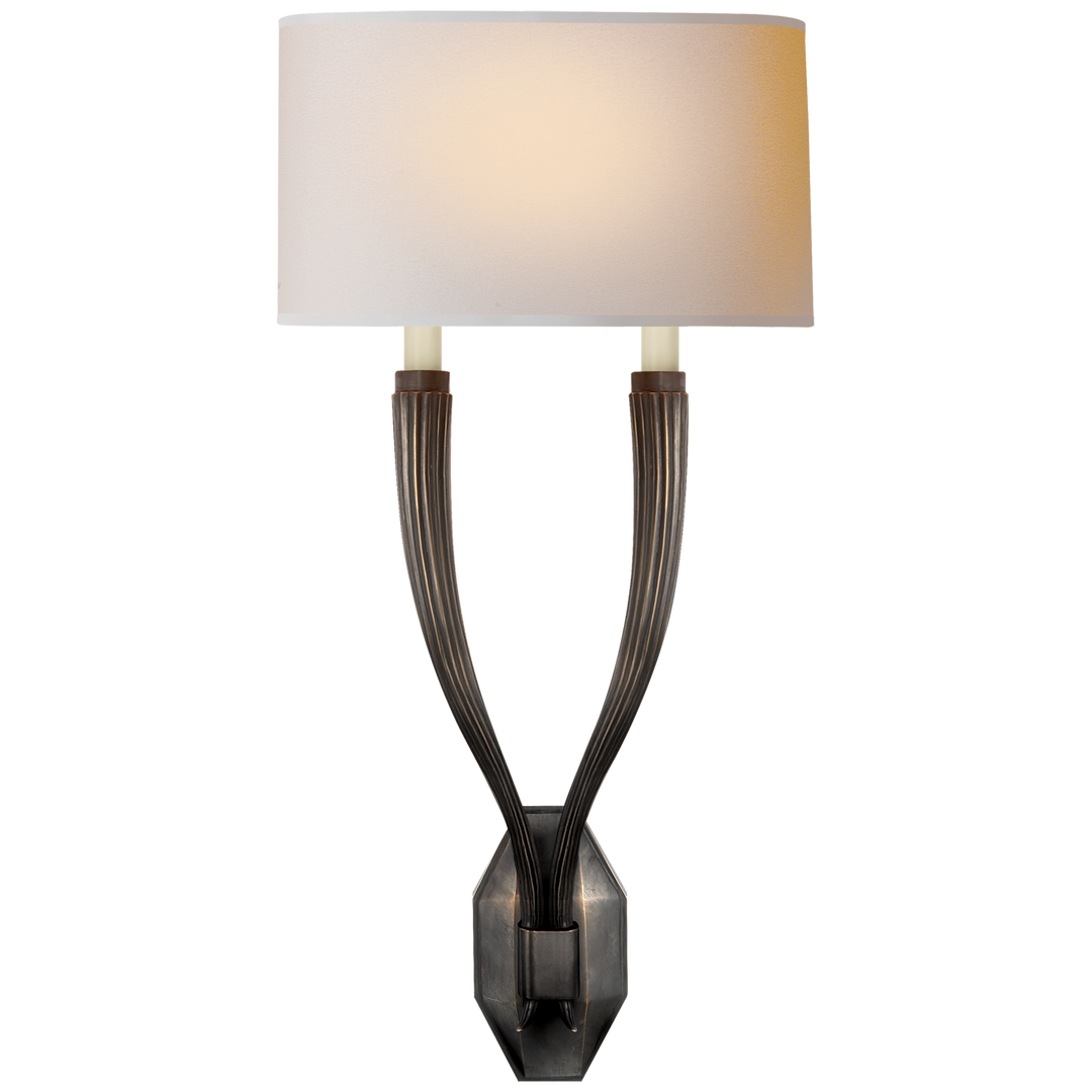 Rotem Sconce-Visual Comfort-VISUAL-CHD 2461BZ-NP-Wall LightingDouble-Bronze-10-France and Son