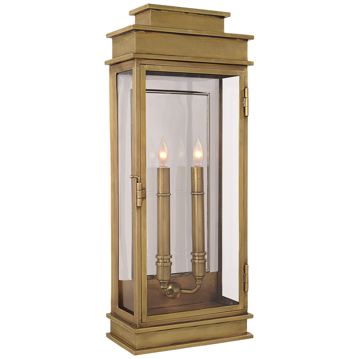 Linex Lantern Tall-Visual Comfort-VISUAL-CHD 2910AB-Wall LightingAntique-Burnished Brass-3-France and Son