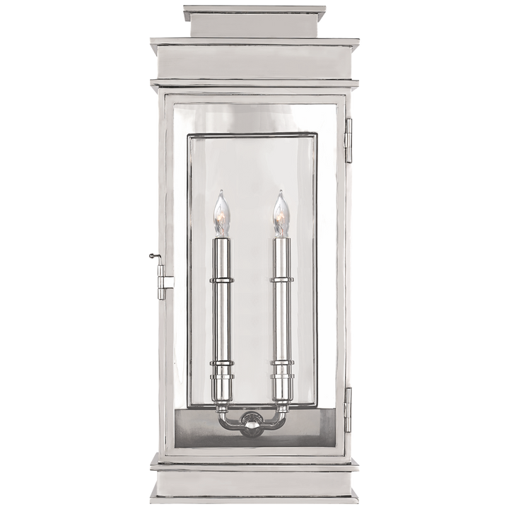 Linex Lantern Tall-Visual Comfort-VISUAL-CHD 2910PN-Wall LightingPolished Nickel-1-France and Son