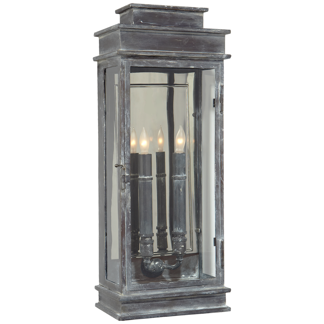 Linex Lantern Tall-Visual Comfort-VISUAL-CHD 2910WZ-Wall LightingWeathered Zinc-4-France and Son