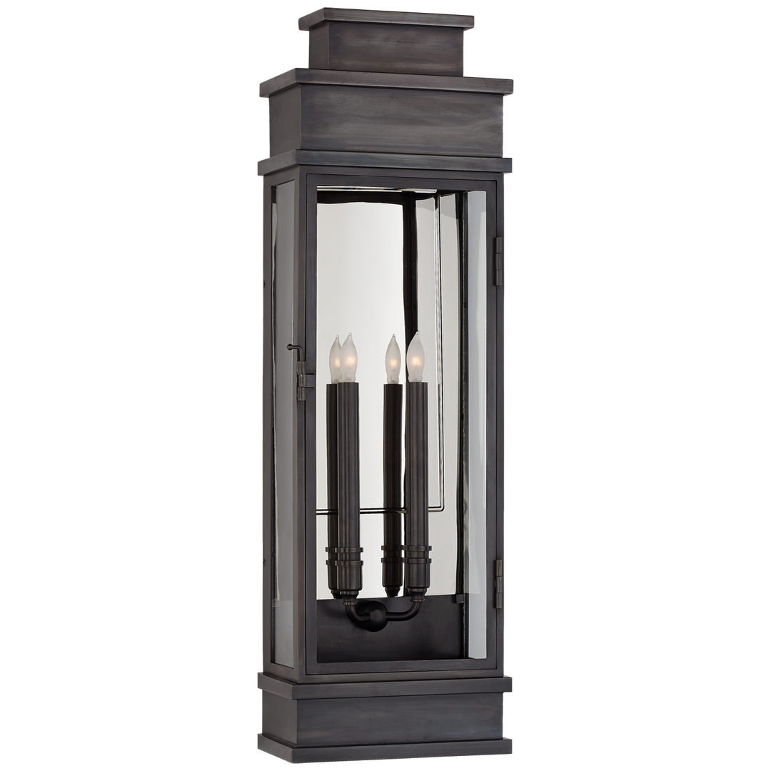 Linex Large Wall Lantern-Visual Comfort-VISUAL-CHD 2911BZ-CG-Wall LightingBronze with Clear Glass-5-France and Son