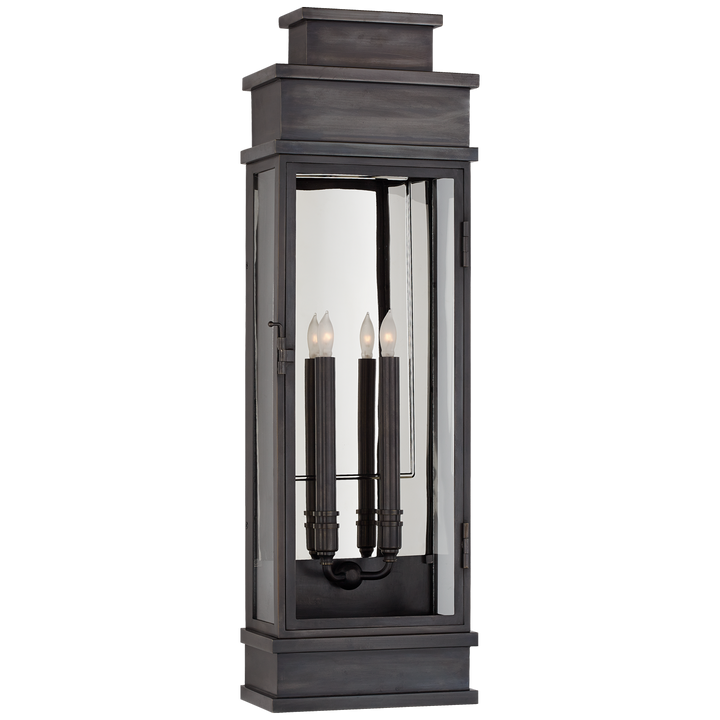 Linex Large Wall Lantern-Visual Comfort-VISUAL-CHD 2911BZ-CG-Wall LightingBronze with Clear Glass-5-France and Son