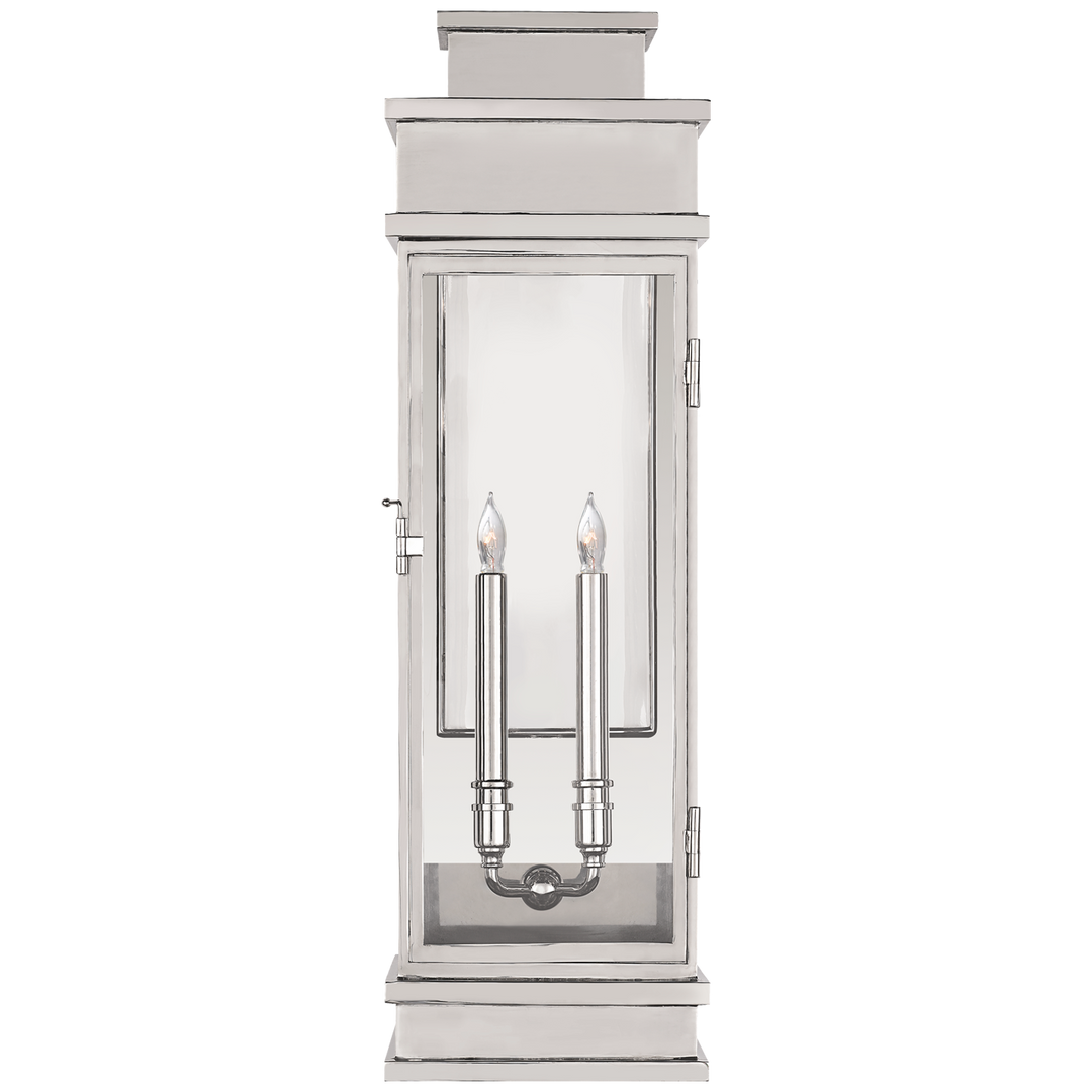 Linex Large Wall Lantern-Visual Comfort-VISUAL-CHD 2911PN-CG-Wall LightingPolished Nickel with Clear Glass-1-France and Son