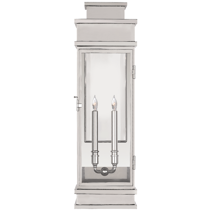 Linex Large Wall Lantern-Visual Comfort-VISUAL-CHD 2911PN-CG-Wall LightingPolished Nickel with Clear Glass-1-France and Son