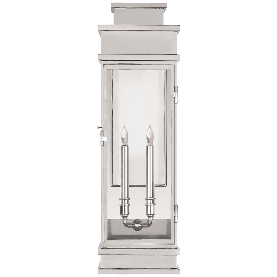 Linex Large Wall Lantern-Visual Comfort-VISUAL-CHD 2911PN-CG-Wall LightingPolished Nickel with Clear Glass-1-France and Son