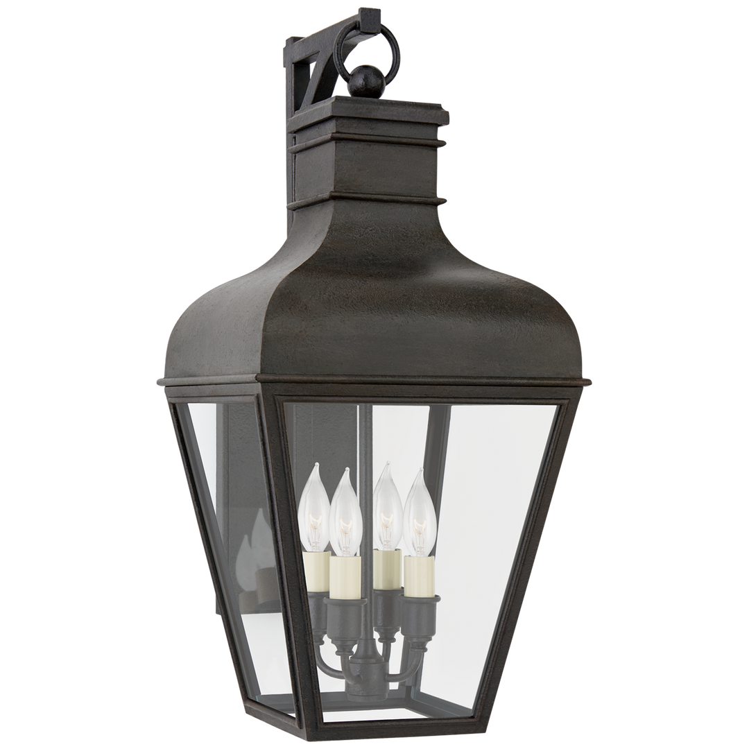 Freno Small Bracketed Wall Lantern in French Rust with Clear Glass-Visual Comfort-VISUAL-CHO 2160FR-CG-Wall Lighting-1-France and Son