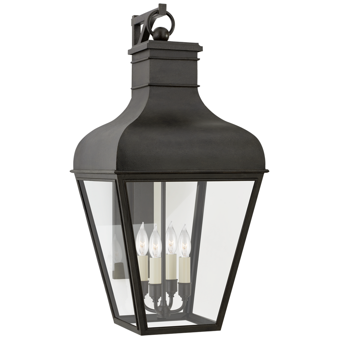 Freno Large Bracketed Wall Lantern in French Rust with Clear Glass-Visual Comfort-VISUAL-CHO 2162FR-CG-Wall Lighting-1-France and Son