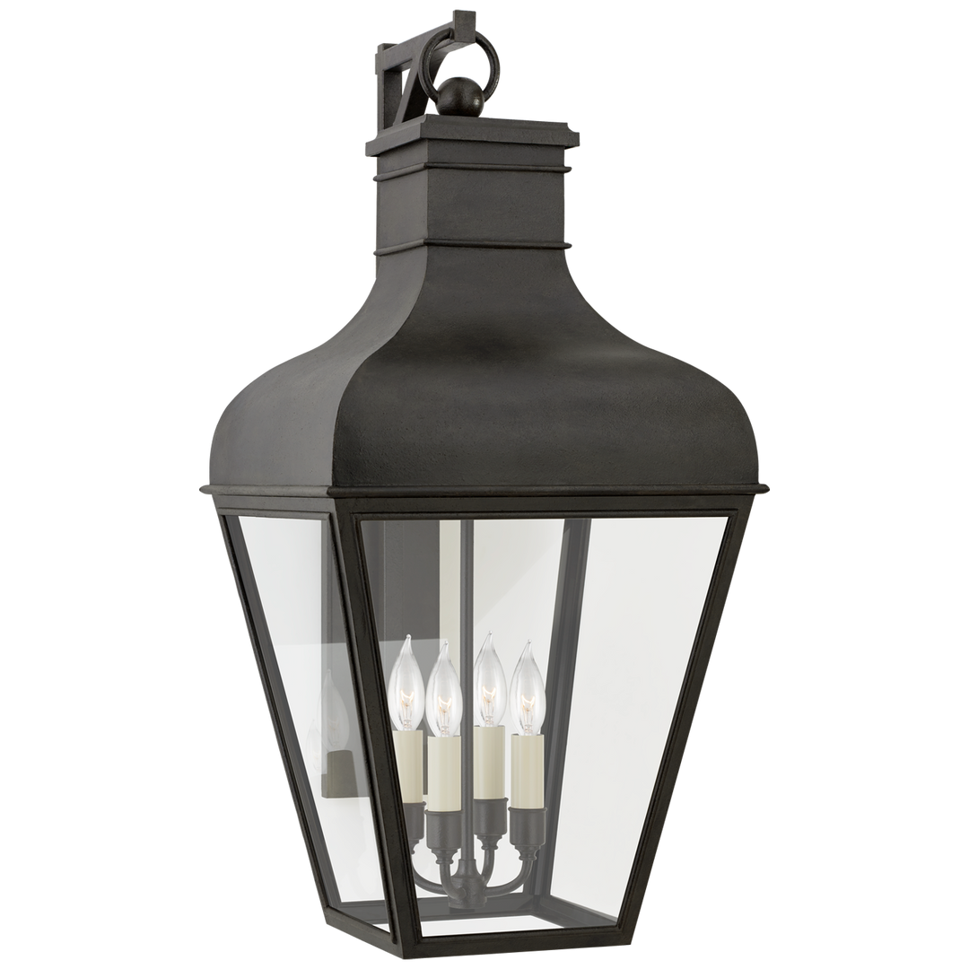 Freno Grande Bracketed Wall Lantern in French Rust with Clear Glass-Visual Comfort-VISUAL-CHO 2163FR-CG-Wall Lighting-1-France and Son