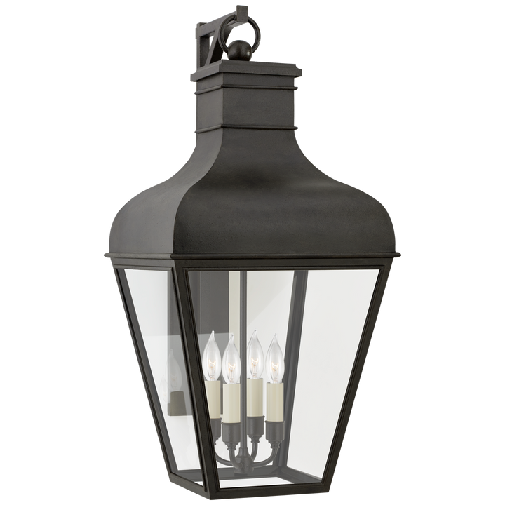Freno Grande Bracketed Wall Lantern in French Rust with Clear Glass-Visual Comfort-VISUAL-CHO 2163FR-CG-Wall Lighting-1-France and Son