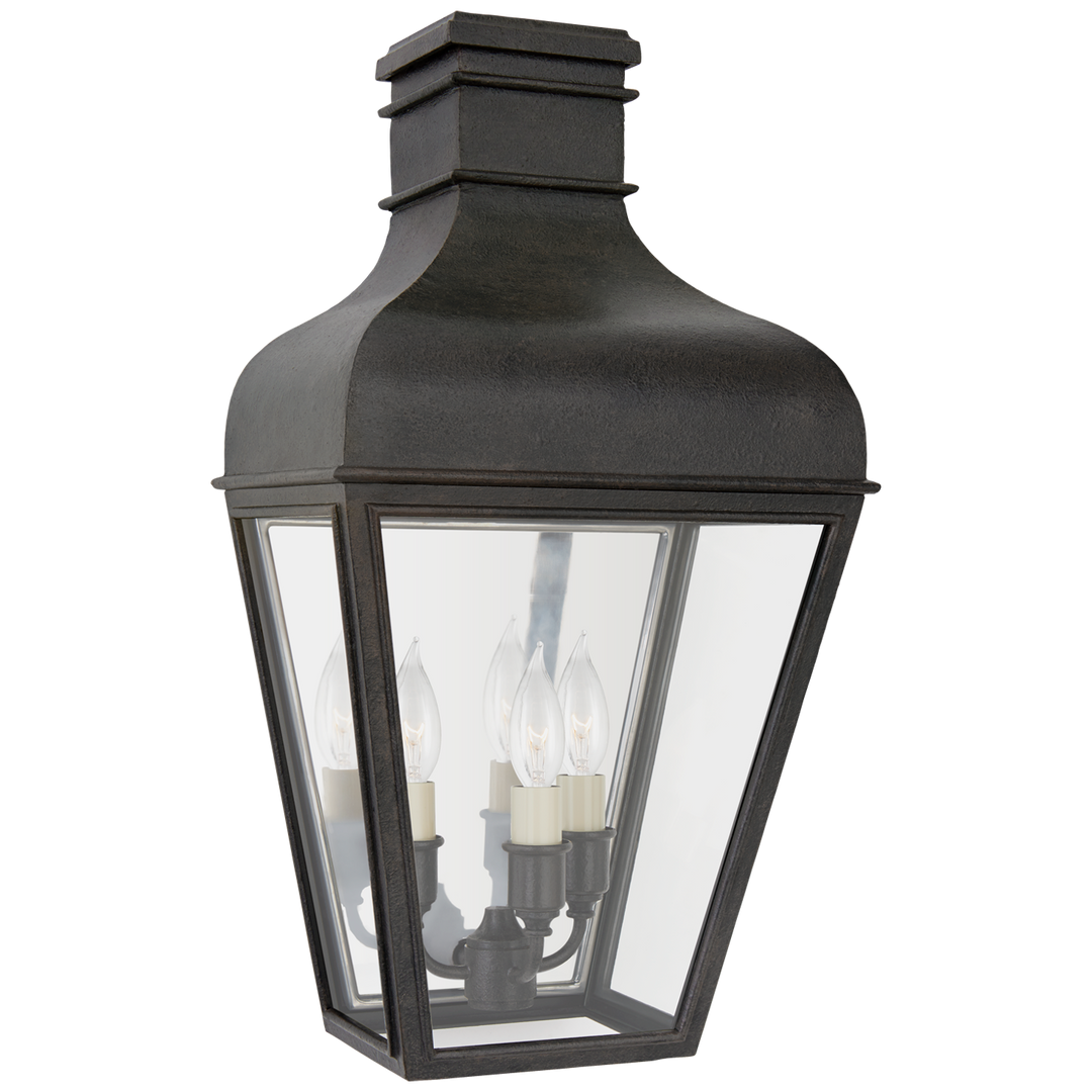 Freno Small 3/4 Wall Lantern in French Rust with Clear Glass-Visual Comfort-VISUAL-CHO 2164FR-CG-Wall Lighting-1-France and Son