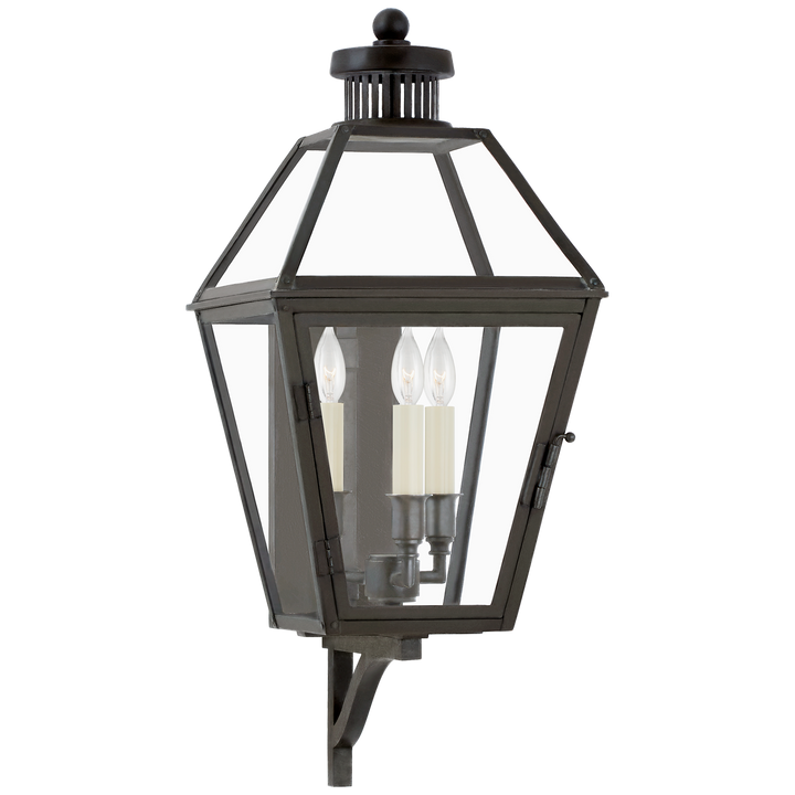 Servin Bracketed Wall Lantern - Diamond-Visual Comfort-VISUAL-CHO 2370BC-CG-Wall LightingSmall-3-France and Son