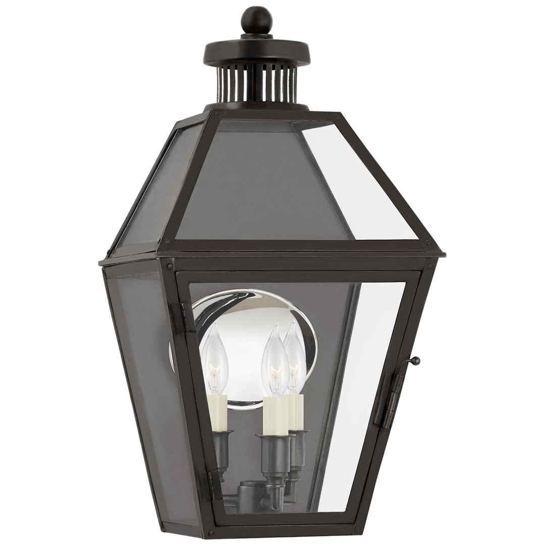 Servin 3/4 Wall Lantern - Trapeze-Visual Comfort-VISUAL-CHO 2373BC-CG-Wall LightingSmall-3-France and Son