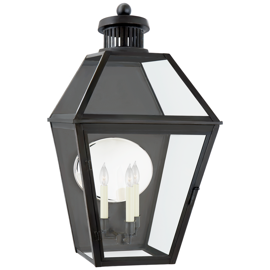 Servin 3/4 Wall Lantern - Trapeze-Visual Comfort-VISUAL-CHO 2375BC-CG-1-Wall LightingLarge-1-France and Son