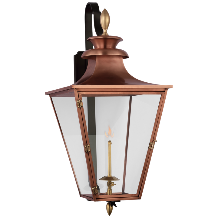 Anaya Medium Bracketed Gas Wall Lantern-Visual Comfort-VISUAL-CHO 2436SC-CG-Wall LightingSoft Copper and Brass with Clear Glass-2-France and Son