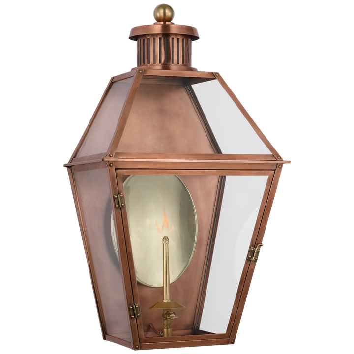 Selfi 3/4 Gas Wall Lantern-Visual Comfort-VISUAL-CHO 2451SC-CG-Wall LightingMedium-Soft Copper with Clear Glass-4-France and Son