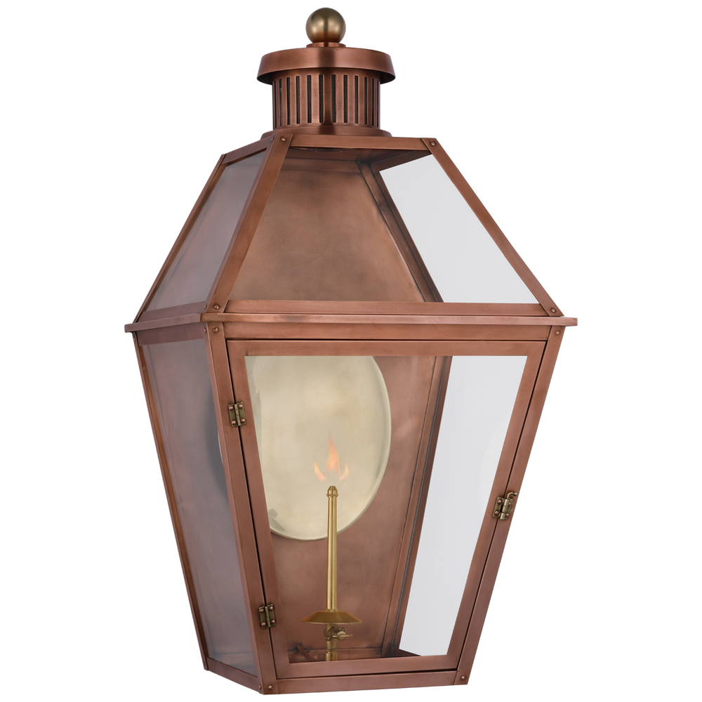 Selfi 3/4 Gas Wall Lantern-Visual Comfort-VISUAL-CHO 2452SC-CG-Wall LightingLarge-Soft Copper with Clear Glass-2-France and Son