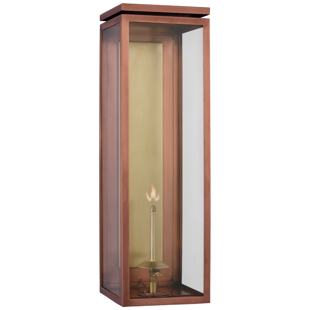 Foyer XL 3/4 Gas Wall Lantern-Visual Comfort-VISUAL-CHO 2552SC-CG-Wall LightingSoft Copper with Clear Glass-2-France and Son