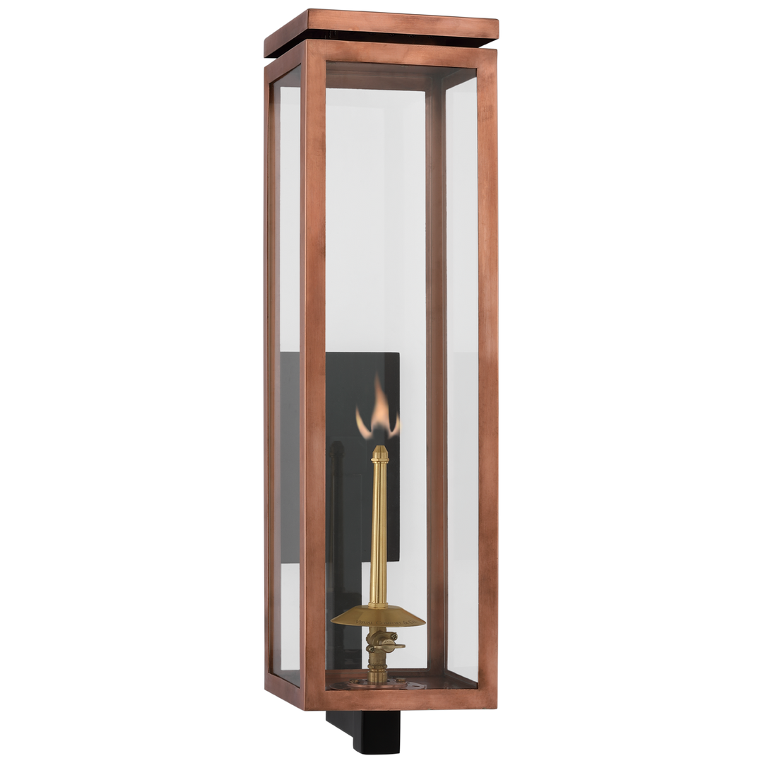 Florence Large Bracketed Gas Wall Lantern-Visual Comfort-VISUAL-CHO 2561SC-CG-Wall LightingSoft Copper with Clear Glass-2-France and Son