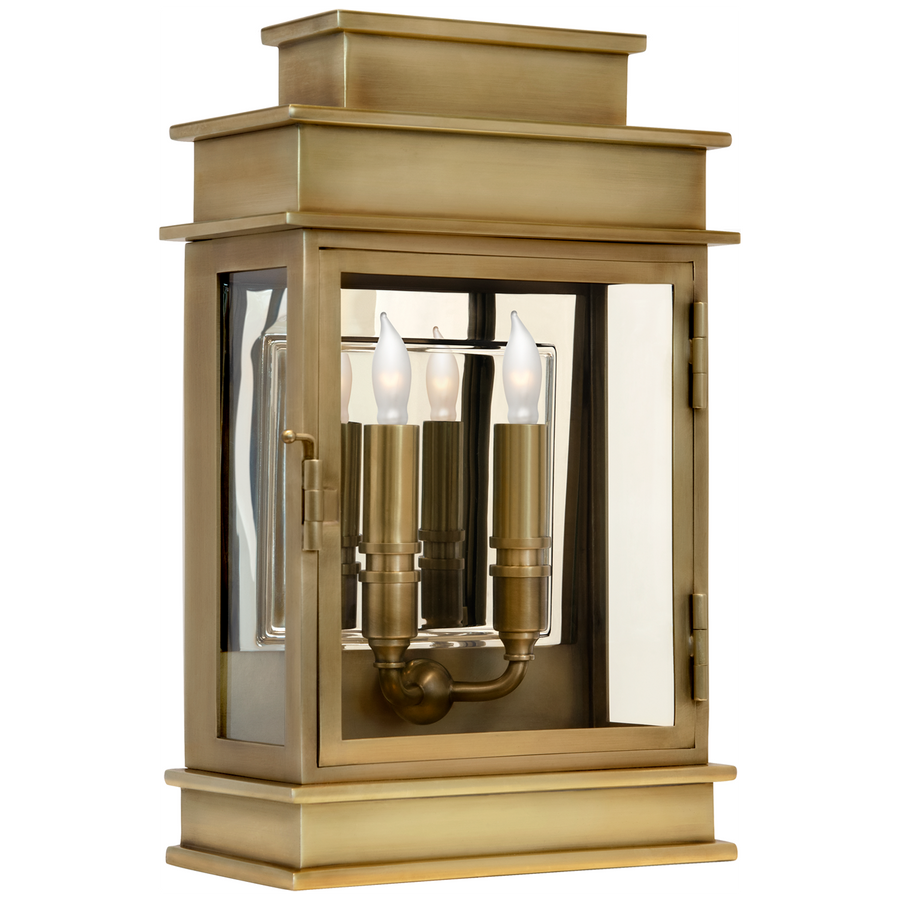 Linex Lantern Short-Visual Comfort-VISUAL-CHO 2908AB-Wall LightingAntique-Burnished Brass-1-France and Son