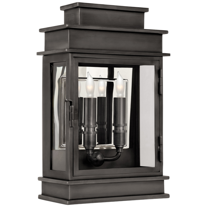 Linex Lantern Short-Visual Comfort-VISUAL-CHO 2908BZ-Wall LightingBronze-3-France and Son