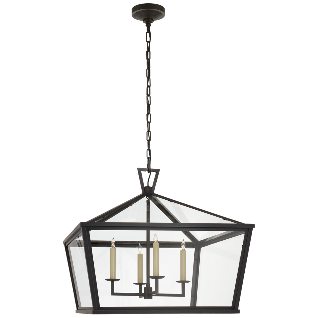 Daylin Hanging Lantern-Visual Comfort-VISUAL-CHO 5086BZ-CG-PendantsMedium Wide-3-France and Son